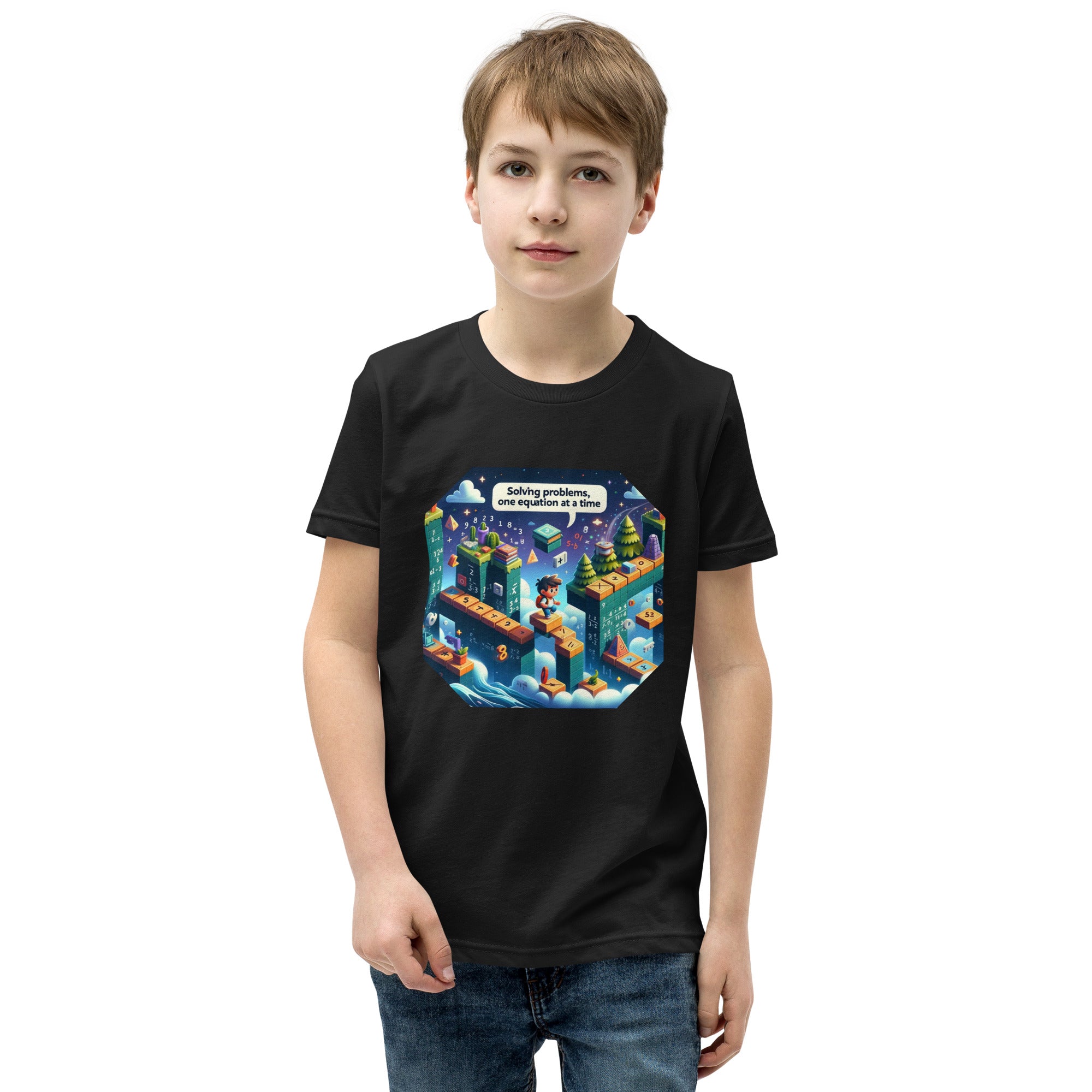 Solving Problems One Equation At A Time - Boys' Math Tee | STEAM Evolution