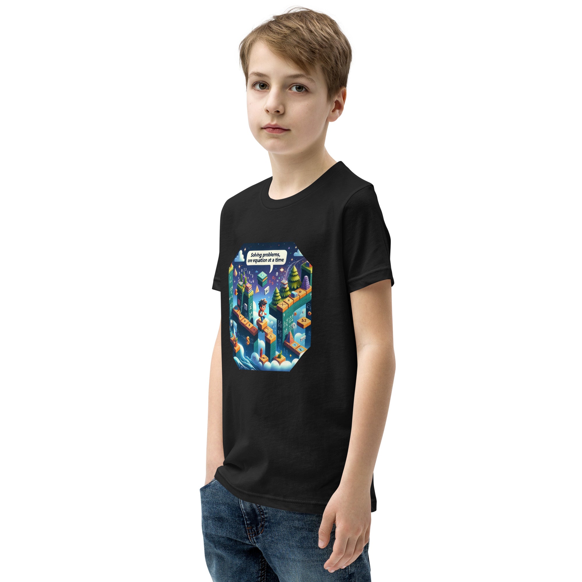 Solving Problems One Equation At A Time - Boys' Math Tee | STEAM Evolution