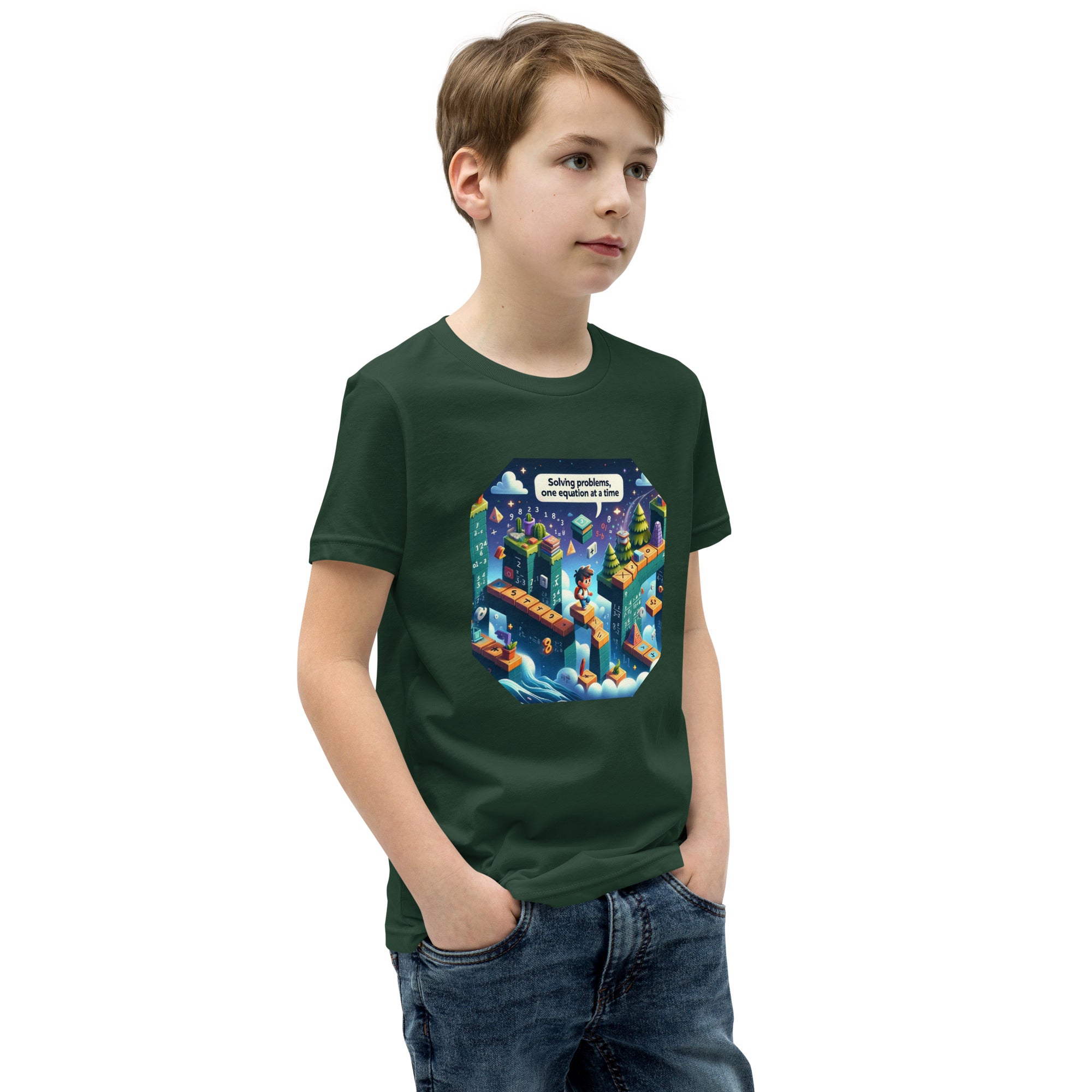 Solving Problems One Equation At A Time - Boys' Math Tee | STEAM Evolution