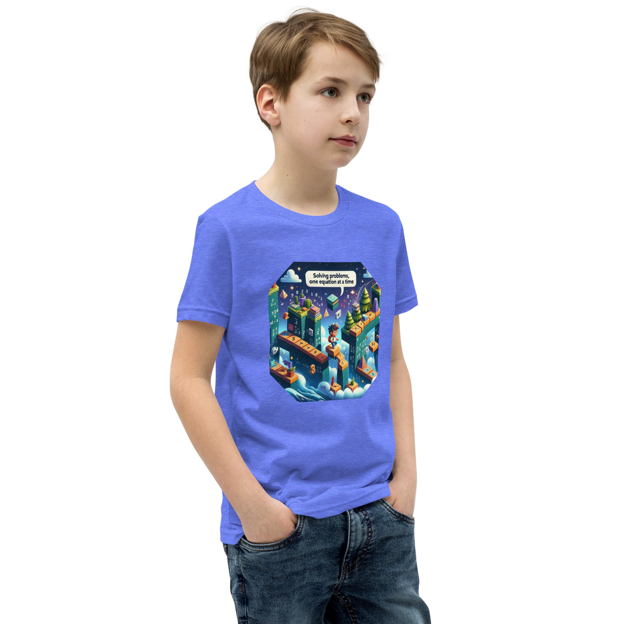 Solving Problems One Equation At A Time - Boys' Math Tee | STEAM Evolution