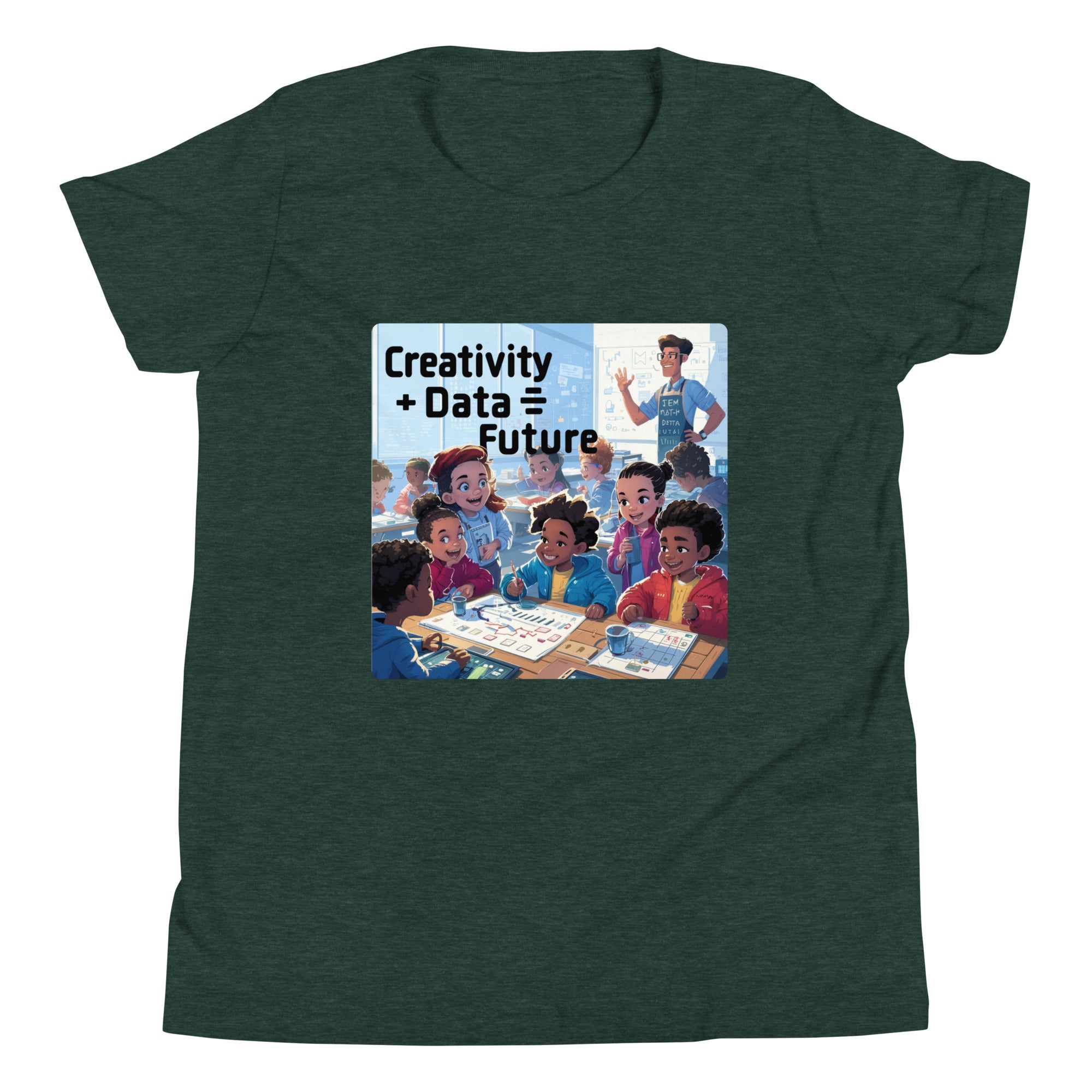 Creativity + Data = Future Unisex Kids' T-Shirt - STEAM Evolution Educational Tee