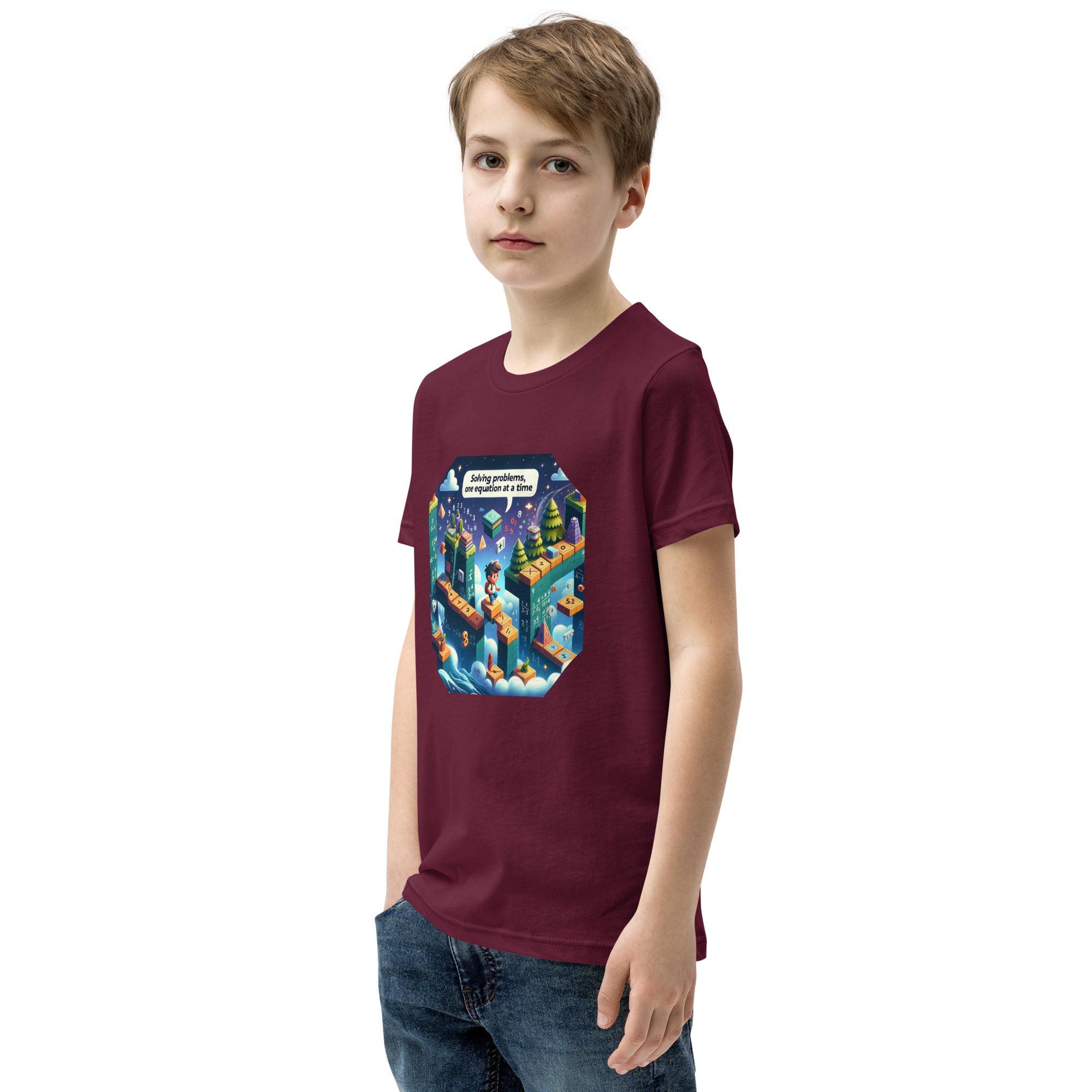 Solving Problems One Equation At A Time - Boys' Math Tee | STEAM Evolution