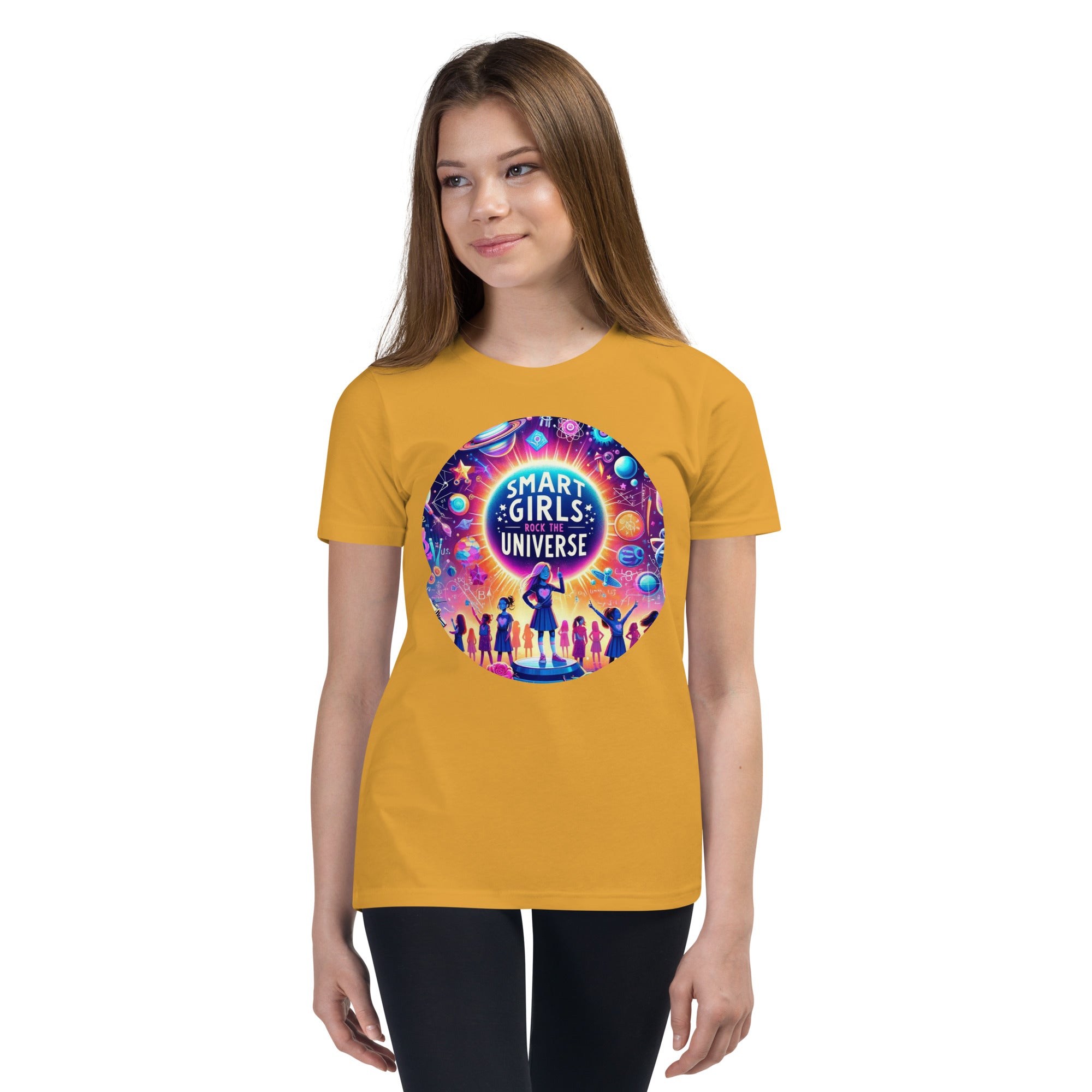 Smart Girls Rock The Universe Tee - Inspirational STEM Shirt for Girls | STEAM Evolution