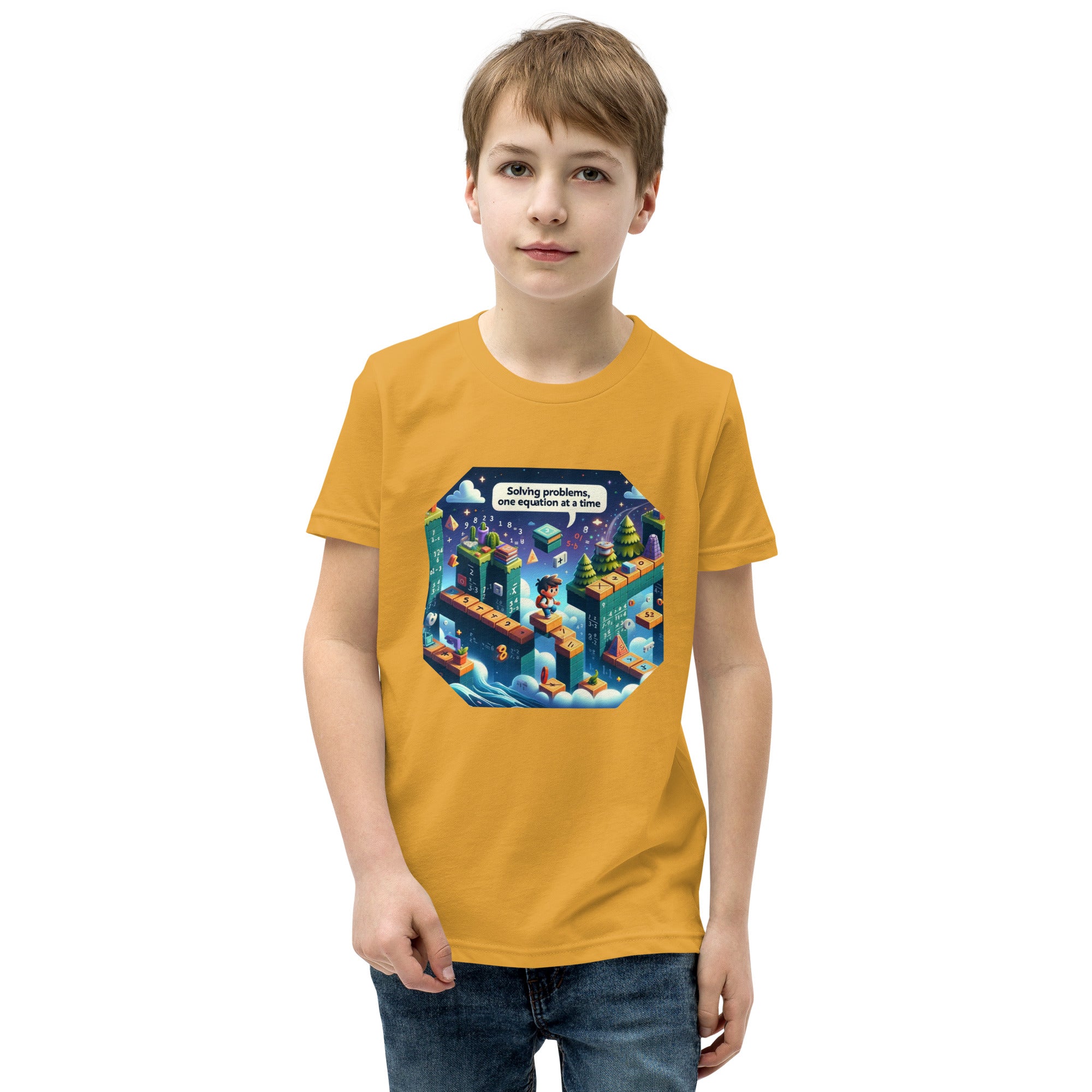 Solving Problems One Equation At A Time - Boys' Math Tee | STEAM Evolution