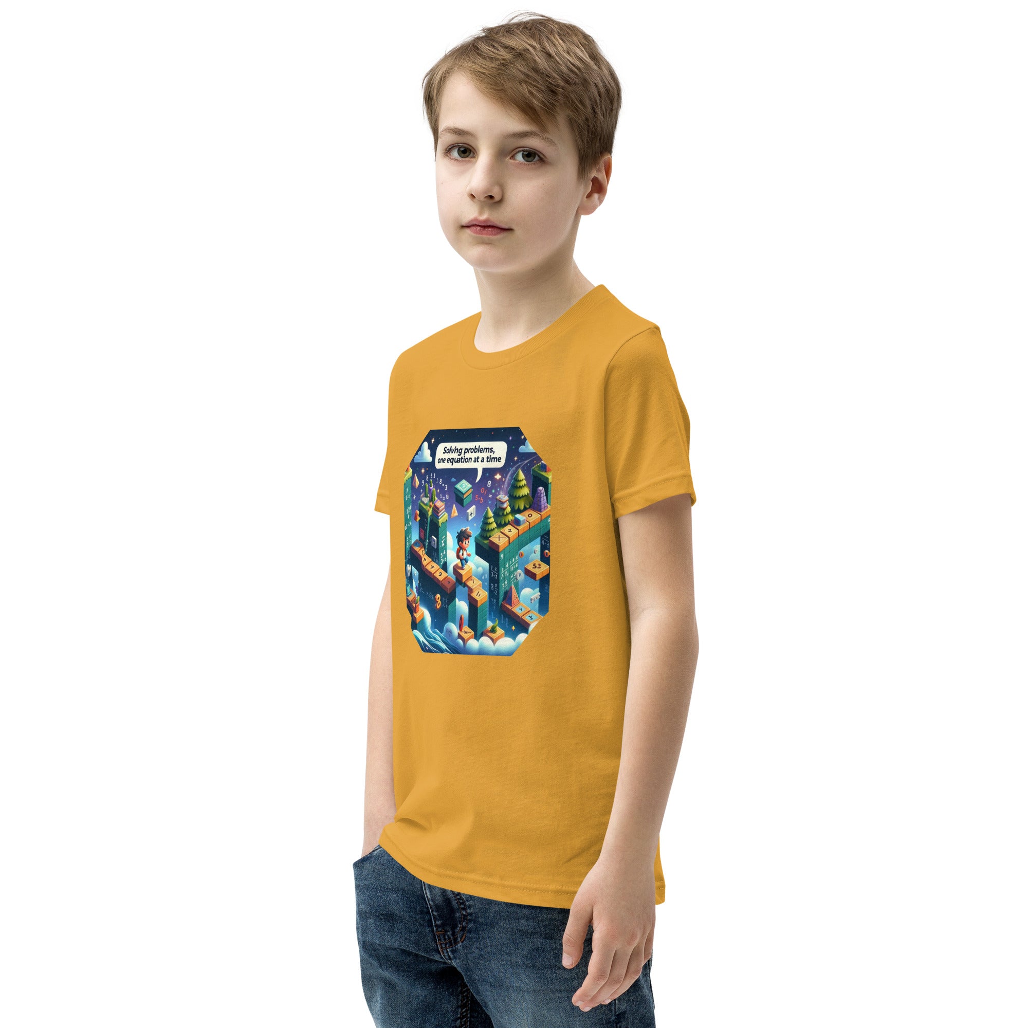 Solving Problems One Equation At A Time - Boys' Math Tee | STEAM Evolution