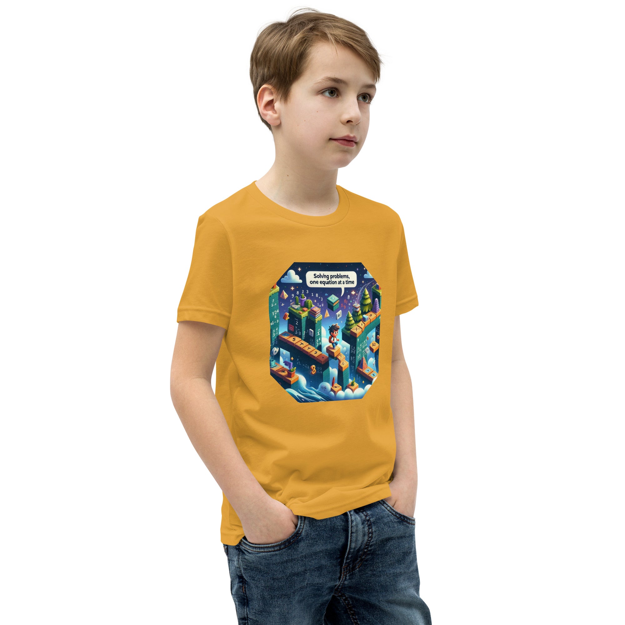 Solving Problems One Equation At A Time - Boys' Math Tee | STEAM Evolution