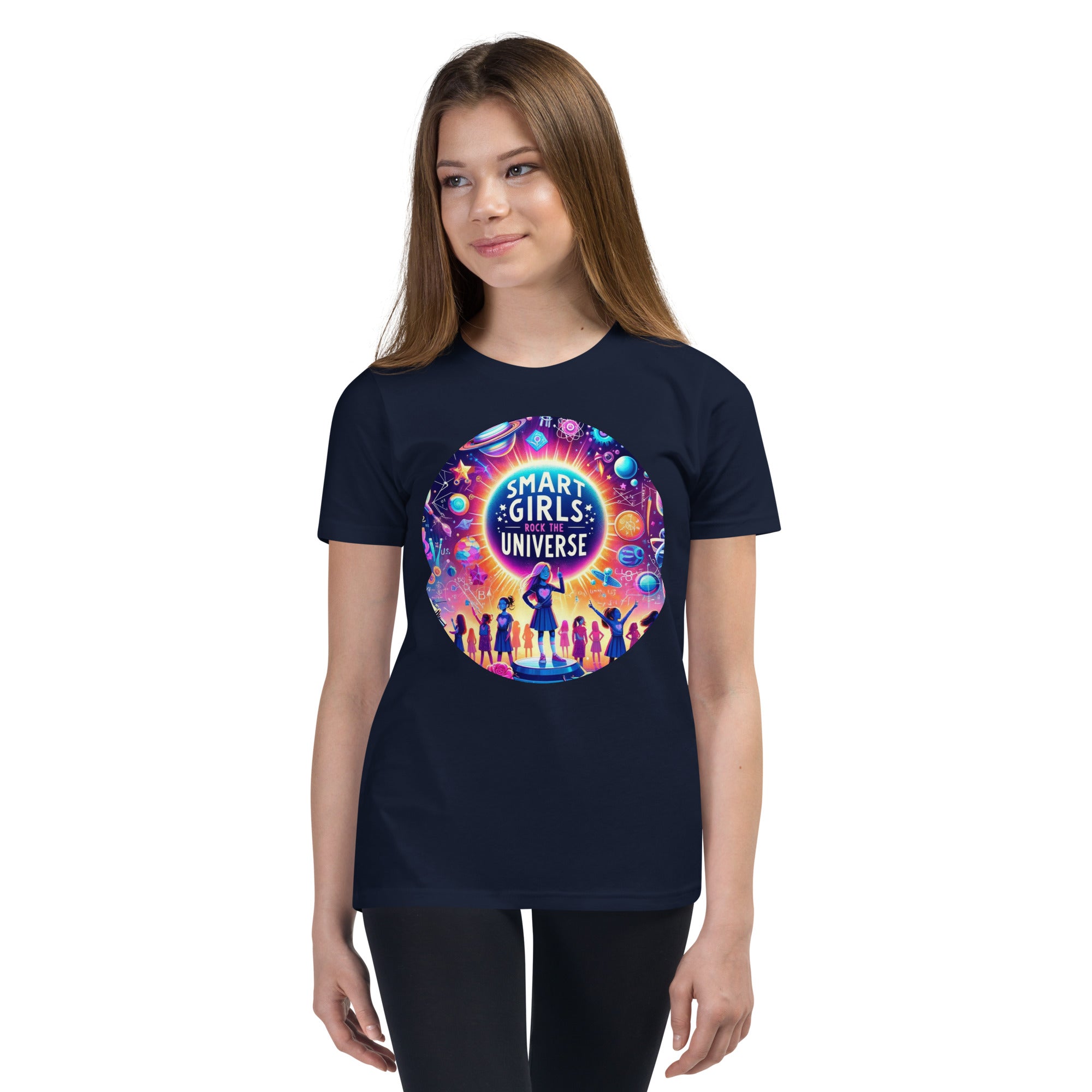 Smart Girls Rock The Universe Tee - Inspirational STEM Shirt for Girls | STEAM Evolution