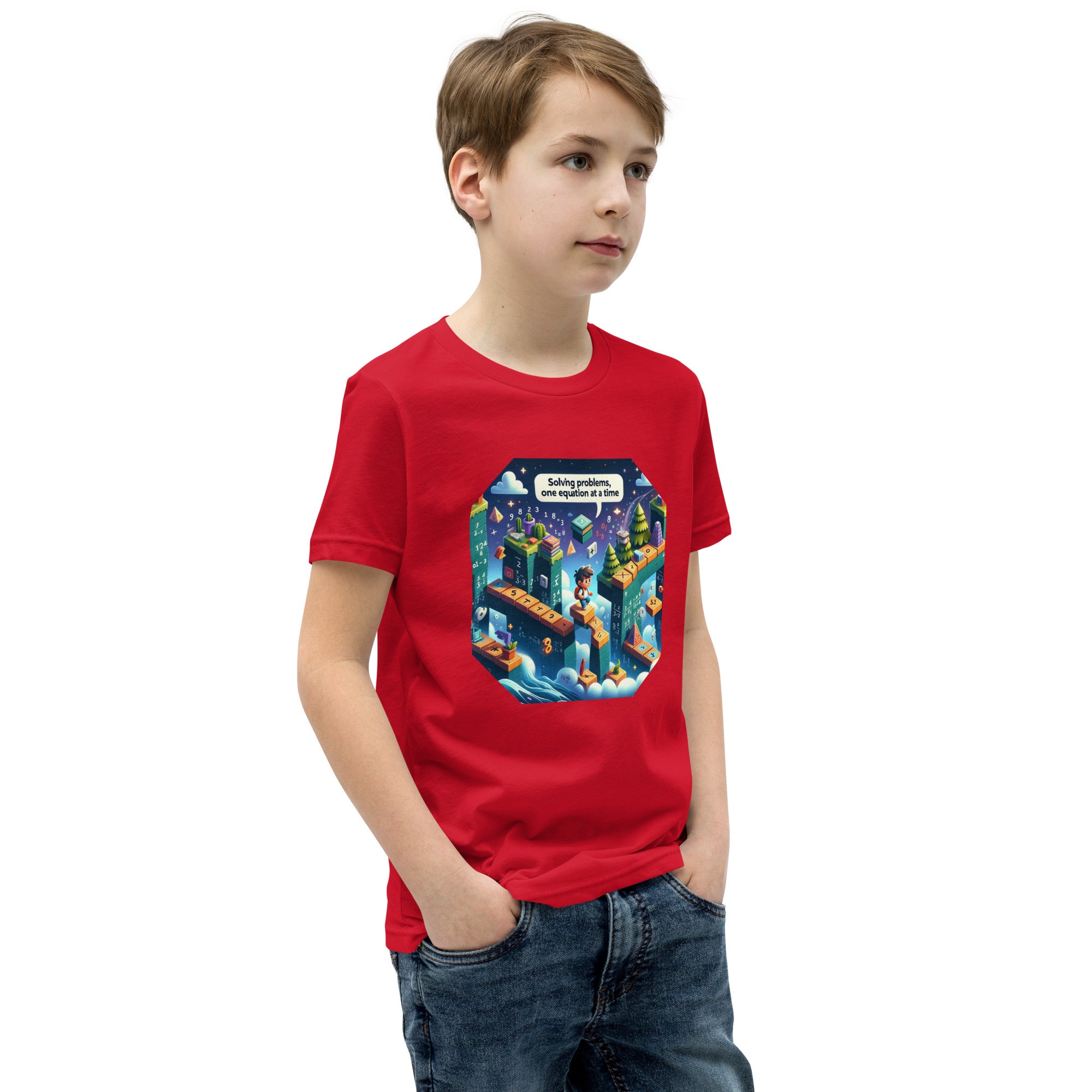 Solving Problems One Equation At A Time - Boys' Math Tee | STEAM Evolution