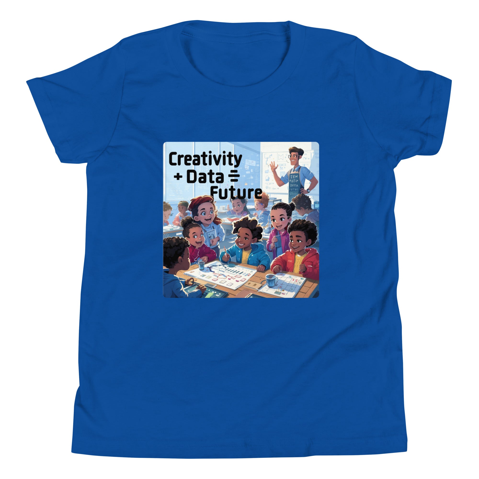 Creativity + Data = Future Unisex Kids' T-Shirt - STEAM Evolution Educational Tee