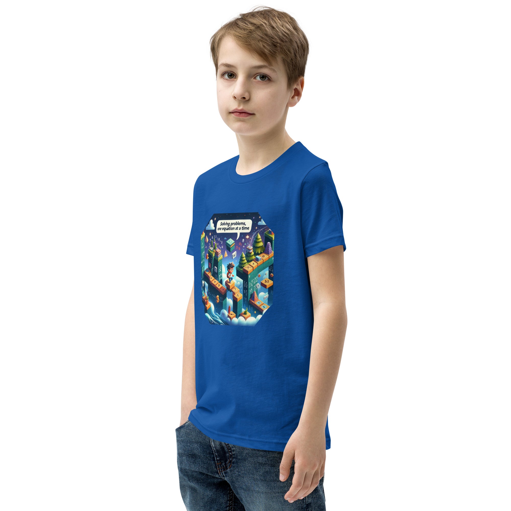 Solving Problems One Equation At A Time - Boys' Math Tee | STEAM Evolution