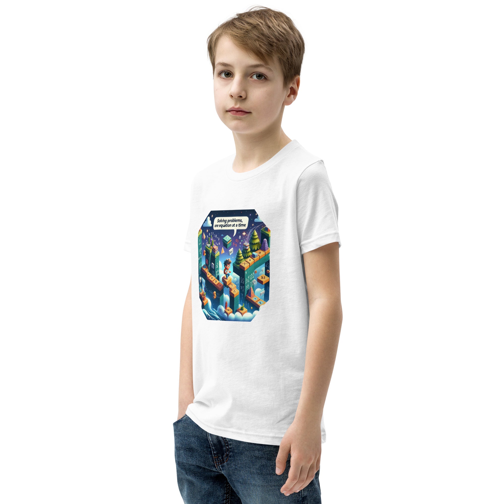 Solving Problems One Equation At A Time - Boys' Math Tee | STEAM Evolution